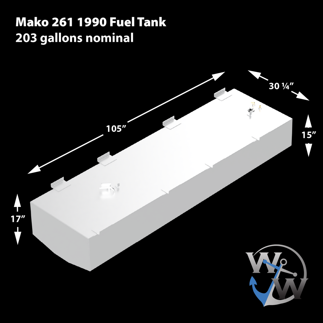 Mako 261 1990 - (203 gal. nominal) OEM Replacement Belly Fuel Tank