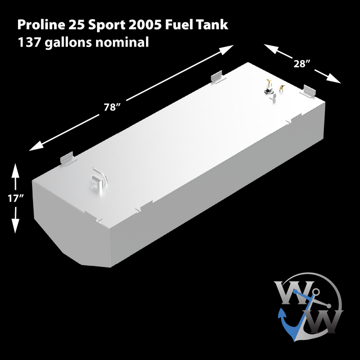 Proline 25 Sport - 2005  - 137 gal. nominal OEM replacement fuel tank