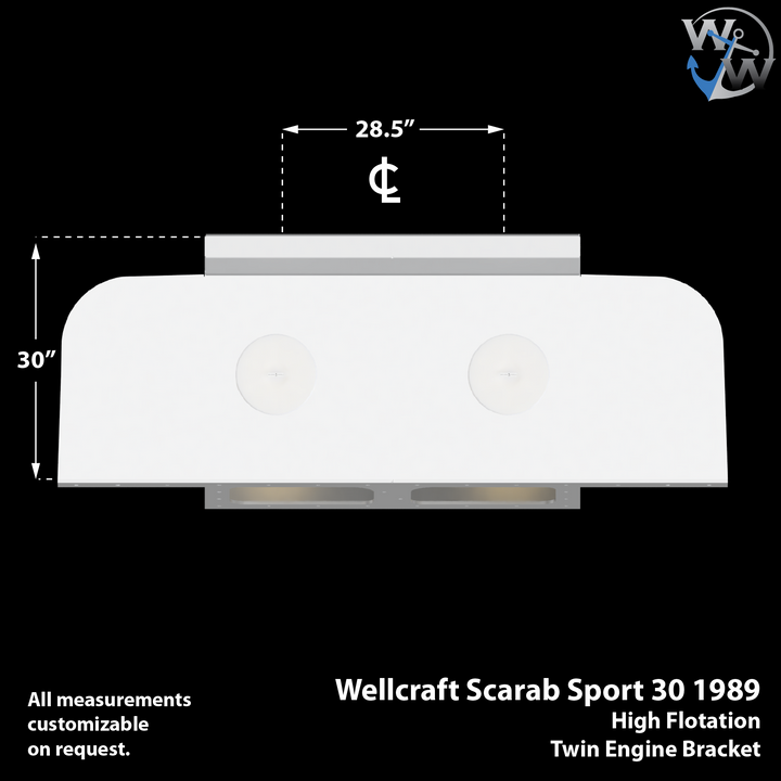 Wellcraft Scarab Sport 30 1989 Twin Engine Bracket