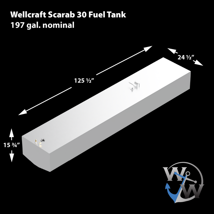 Wellcraft Scarab 30' 197 gal. OEM Replacement Fuel Tank
