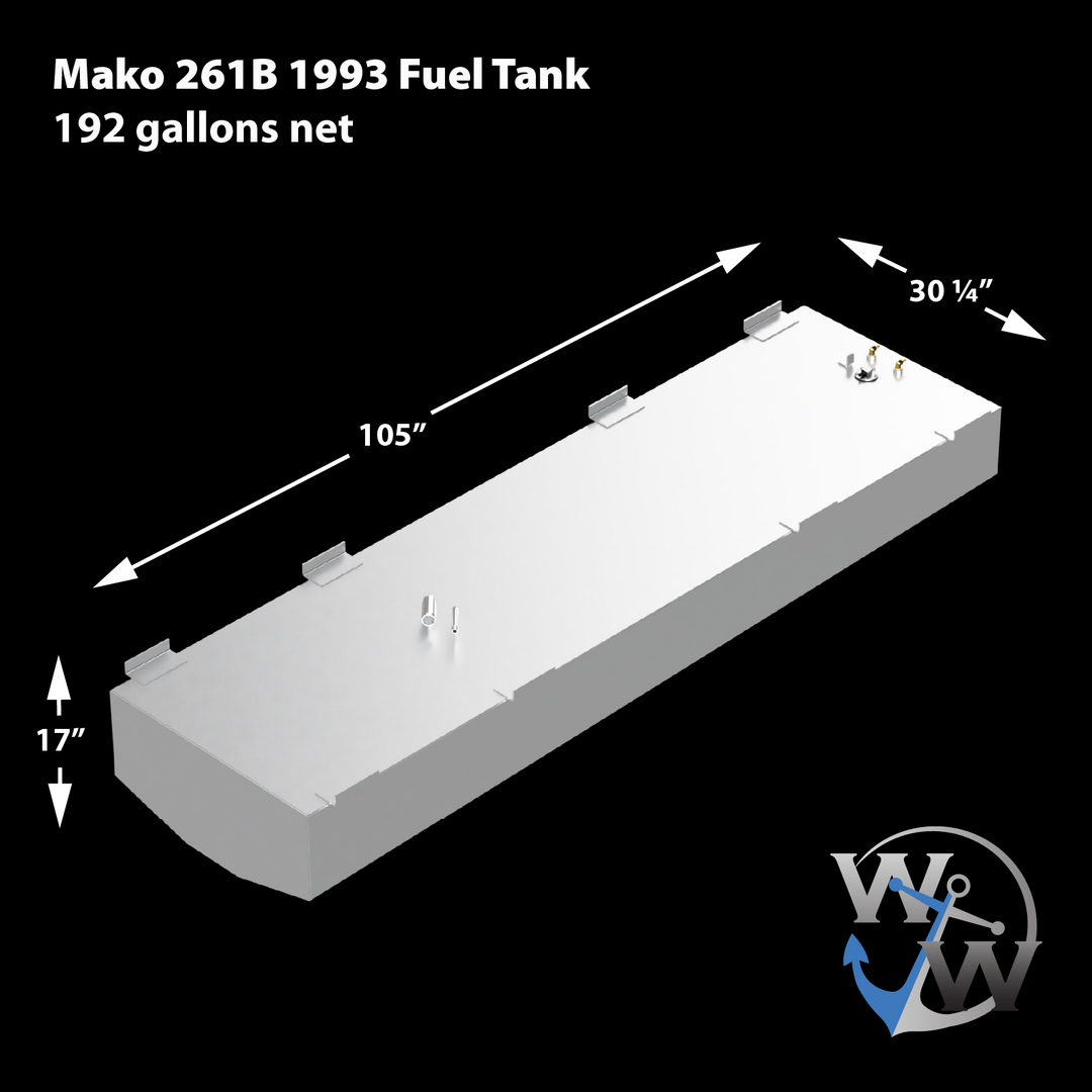 Mako 261B 1993 - (192 gal. net) OEM Replacement Belly Fuel Tank