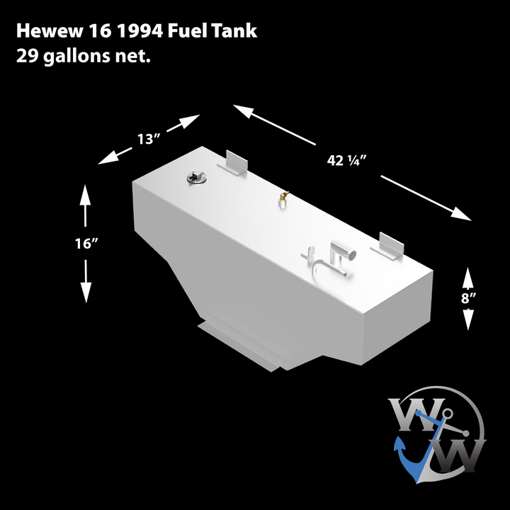 Hewes 16 - 1994 - 28 gal. Tanque de combustible de repuesto OEM neto