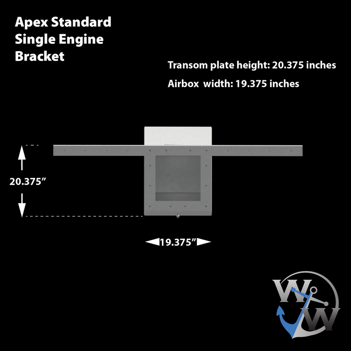 Standard Apex Single Engine 11° Transom Bracket