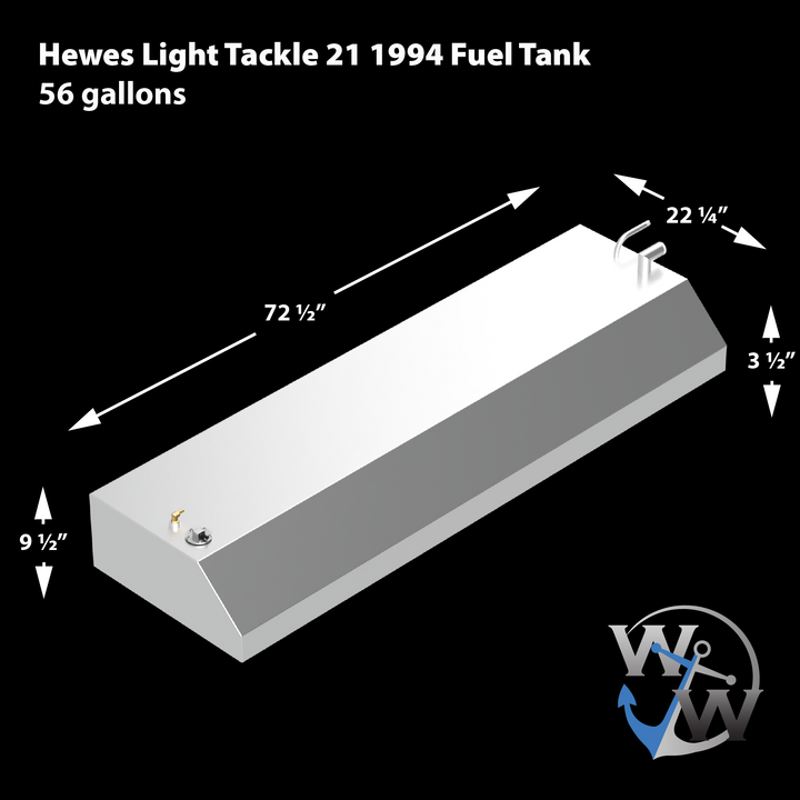 Hewes Light Tackle 21' - 1994  - 56 gal. OEM replacement belly fuel tank