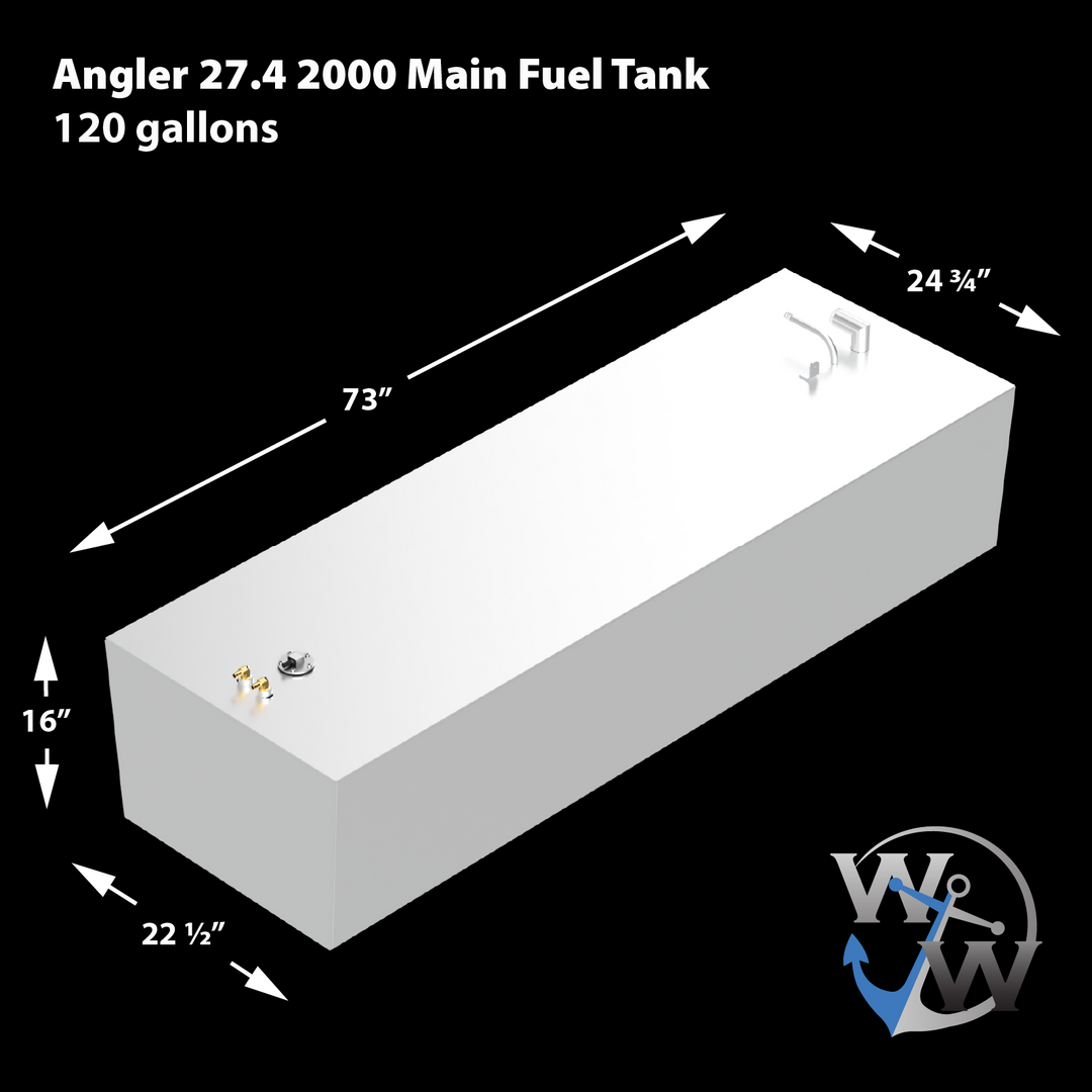 Angler 27.4 - 2000 - 78 & 120 gal. OEM Replacement Bow and Belly Fuel Tank Combo Kit