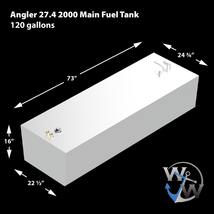 Angler 27.4 - 2000 - 78 & 120 gal. OEM Replacement Bow and Belly Fuel Tank Combo Kit