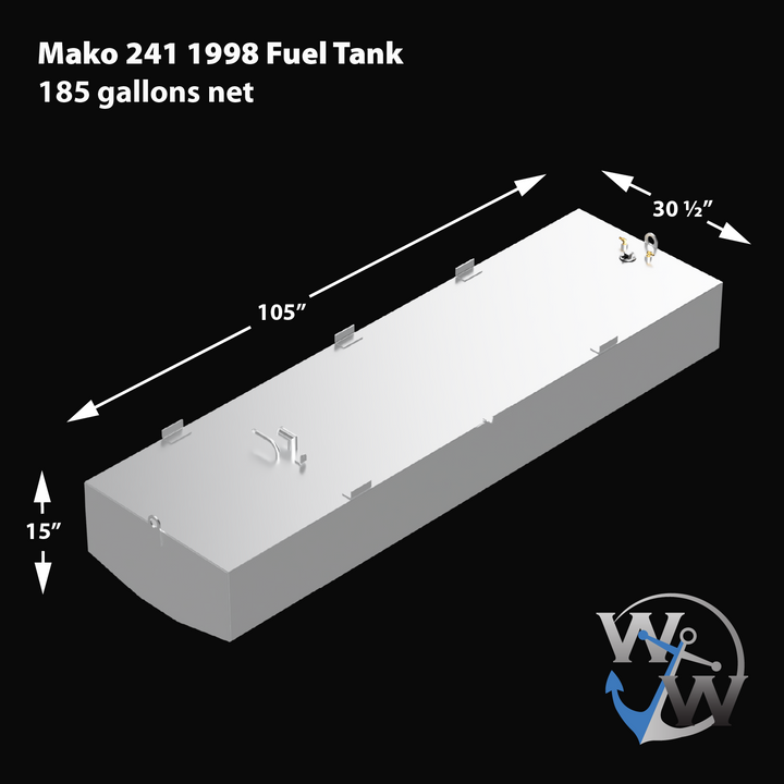 Mako 261 1987 - (213 gal. bruto) Tanque de combustible de repuesto OEM