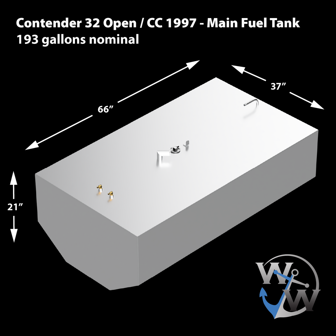 Intrepid 32' Open / CC - 1997 2 Tandem Fuel Tanks Combo (193 & 50.5 gal.)