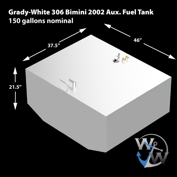 Grady White Bimini 306 Kit combinado de repuesto OEM para 2 tanques de combustible en tándem (156 y 150 gal.)