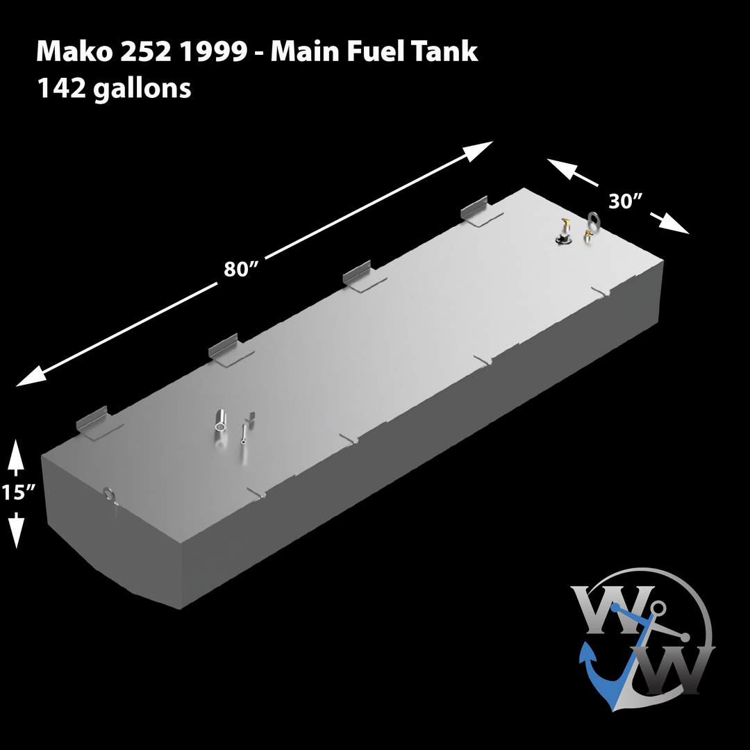 Mako 252 - 1999 - 142 & 51 gal. OEM Replacement Belly Fuel Tank Combo Kit