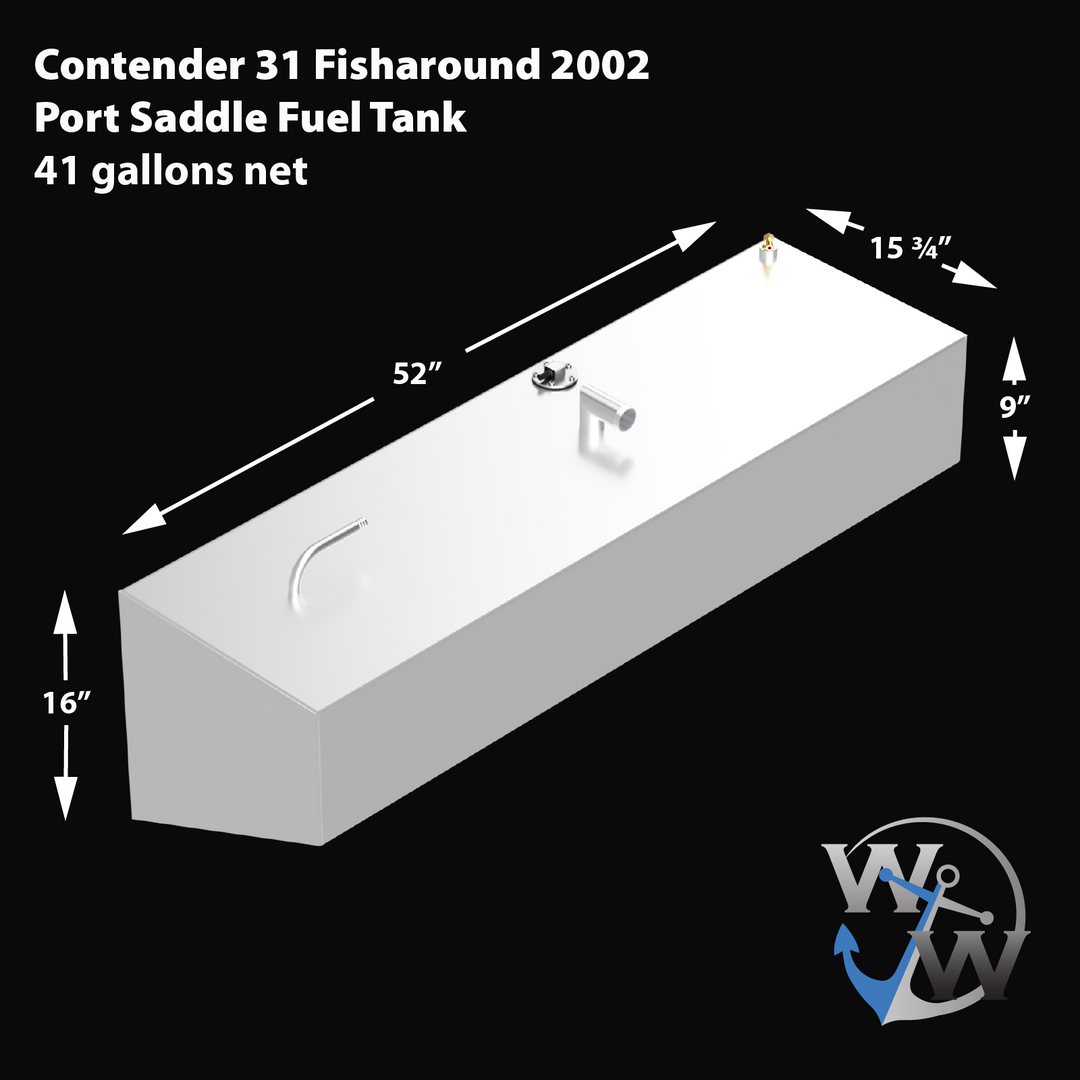 Contender 31 Fisharound - 2002 - 1 x 159 gal. plus 2 x 41 gal. Saddle OEM Tanks Replacement Combo