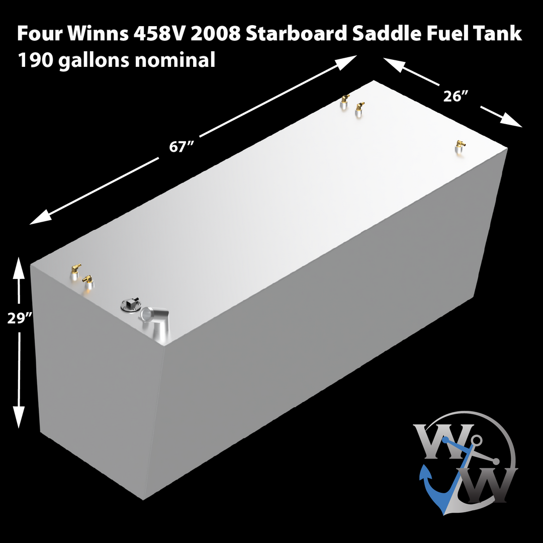 Four Winns 458V 2008 Diesel Saddle Tanks Combo (2 x 190 gal.)