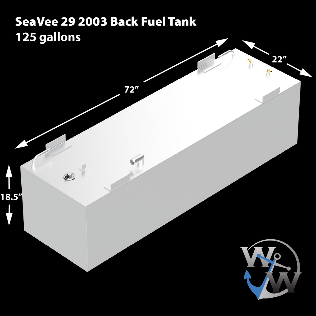 SeaVee 29' 2003 Combo de 2 tanques 125 y 64 gal. Kit de depósito de combustible de repuesto OEM.