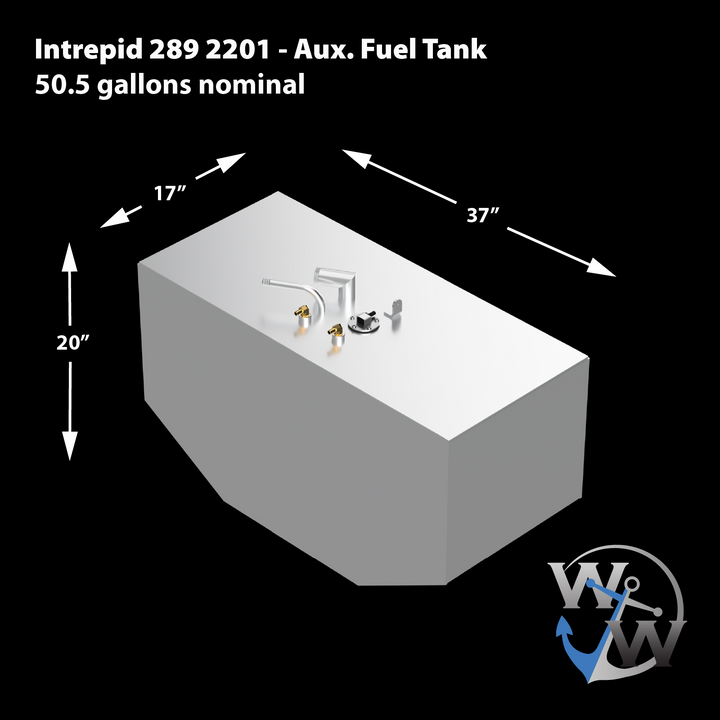 Intrepid 289 - 2001 Combinación de 2 tanques de combustible en tándem (193 y 50,5 gal.)