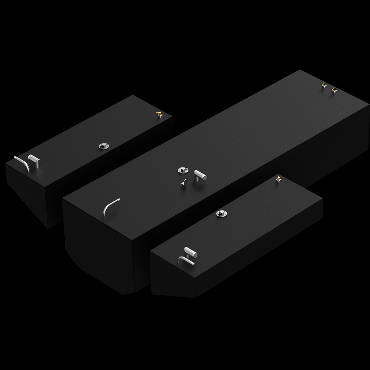 Contender 25 Open OEM Replacement 3 Fuel Tank Combo Kit 1 Belly (180 Welding World, Inc.