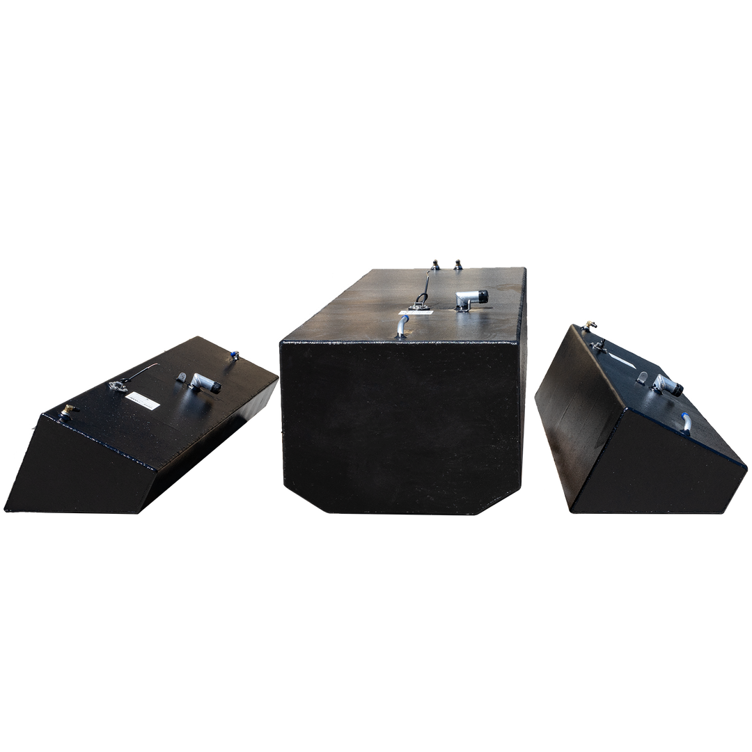 Contender 25 Open Extended Capacity 3 Fuel Tank Combo Kit -1 Belly (180 gal.) & 2 Extended (48 gal.) Saddle Tanks